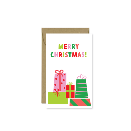 Merry Christmas Mini Card - Public School Paper - S&H Co.