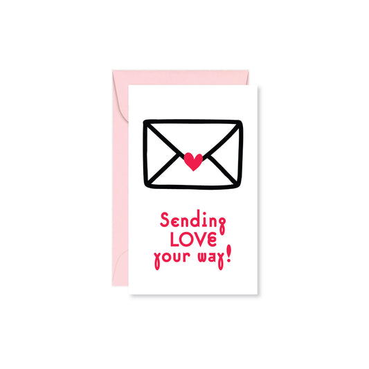 Sending Love Mini Card - Public School Paper - S&H Co.