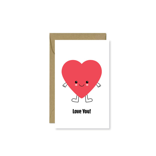 Heart Guy Mini Card - Public School Paper - S&H Co.