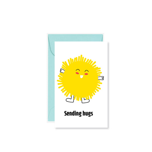 Sending Hugs Mini Card - Public School Paper - S&H Co.
