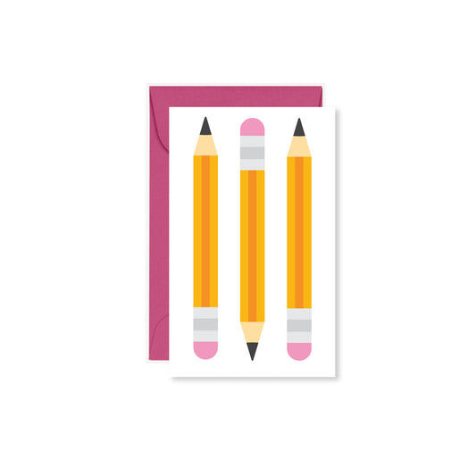 Pencils Mini Card - Public School Paper - S&H Co.