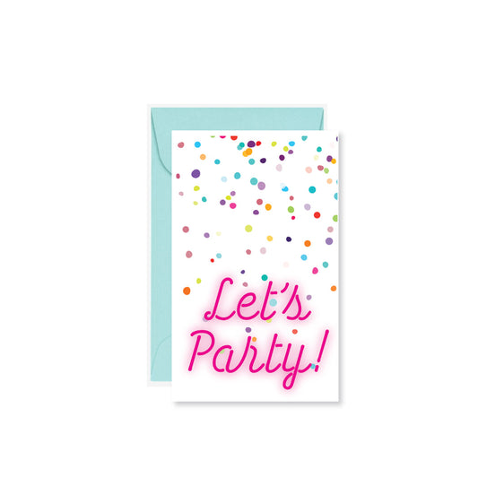 Let's Party Mini Card - Public School Paper - S&H Co.