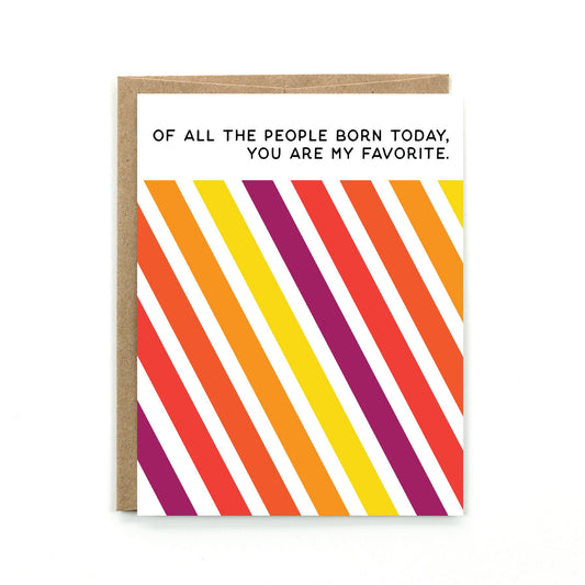 Born Today Birthday Card - Public School Paper - S&H Co.