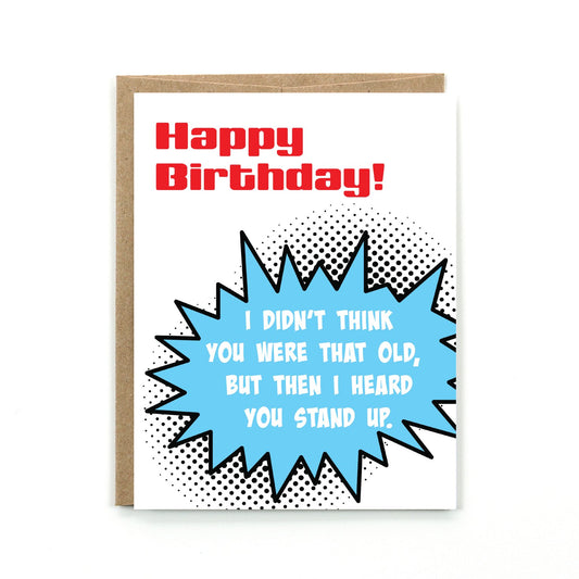 Stand Up Birthday Card - Public School Paper - S&H Co.