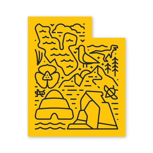 Symbolic Utah Sticker - Fell - S&H