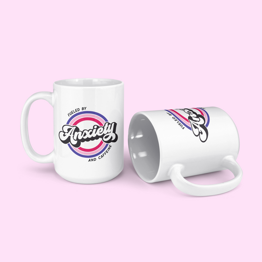 Fueled By Anxiety and Caffeine Mug - Public School Paper - S&H Co.