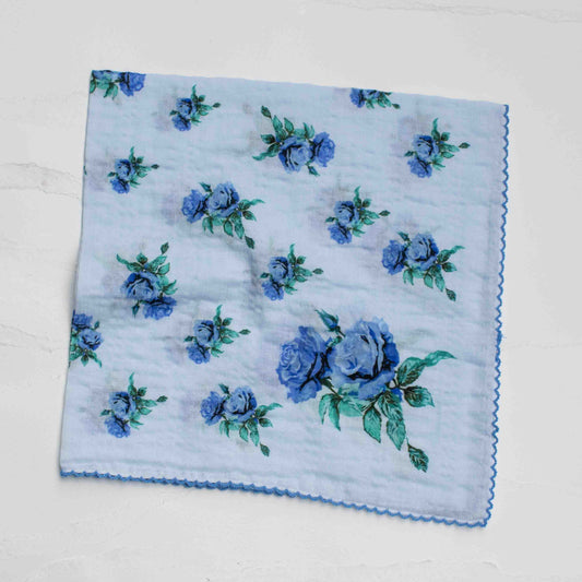 Vintage Rose Print Cotton Rayon Scarf - 2 Colors - Tiepology