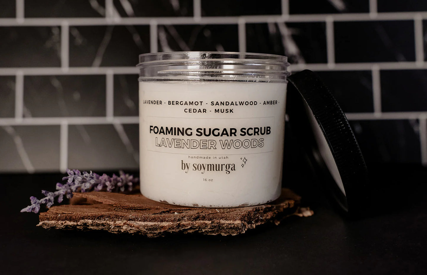 Lavender Woods Foaming Sugar Scrub - Soymurga