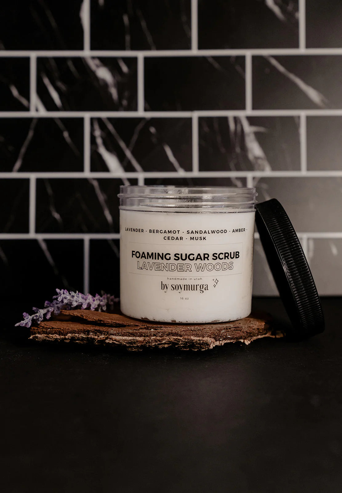 Lavender Woods Foaming Sugar Scrub - Soymurga
