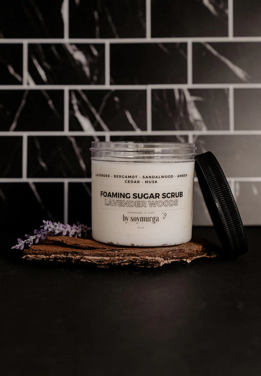 Lavender Woods Foaming Sugar Scrub - Soymurga