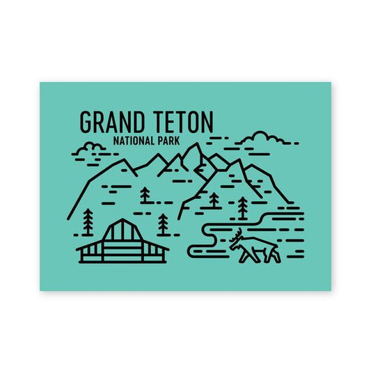 Grand Teton National Park Postcard - Fell - S&H