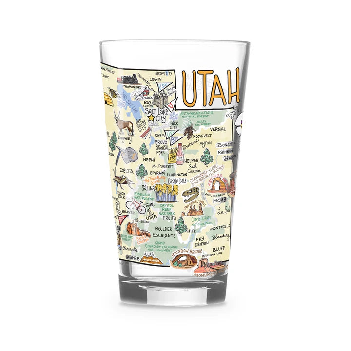 Utah 16 oz Glass