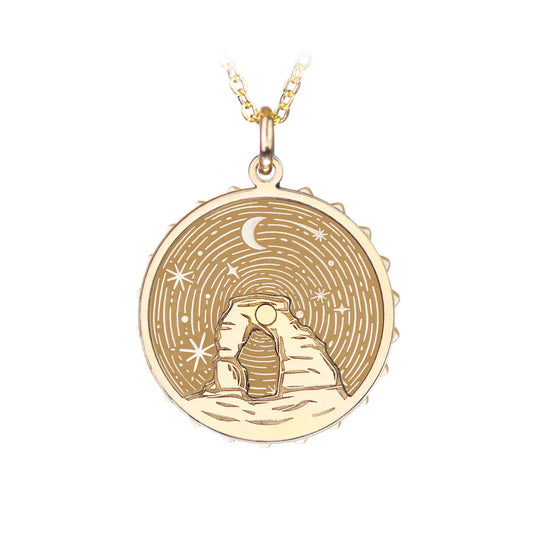 Celestial Arch Spinning Gold-Fill Necklace - The Bearded Jeweler - S&H
