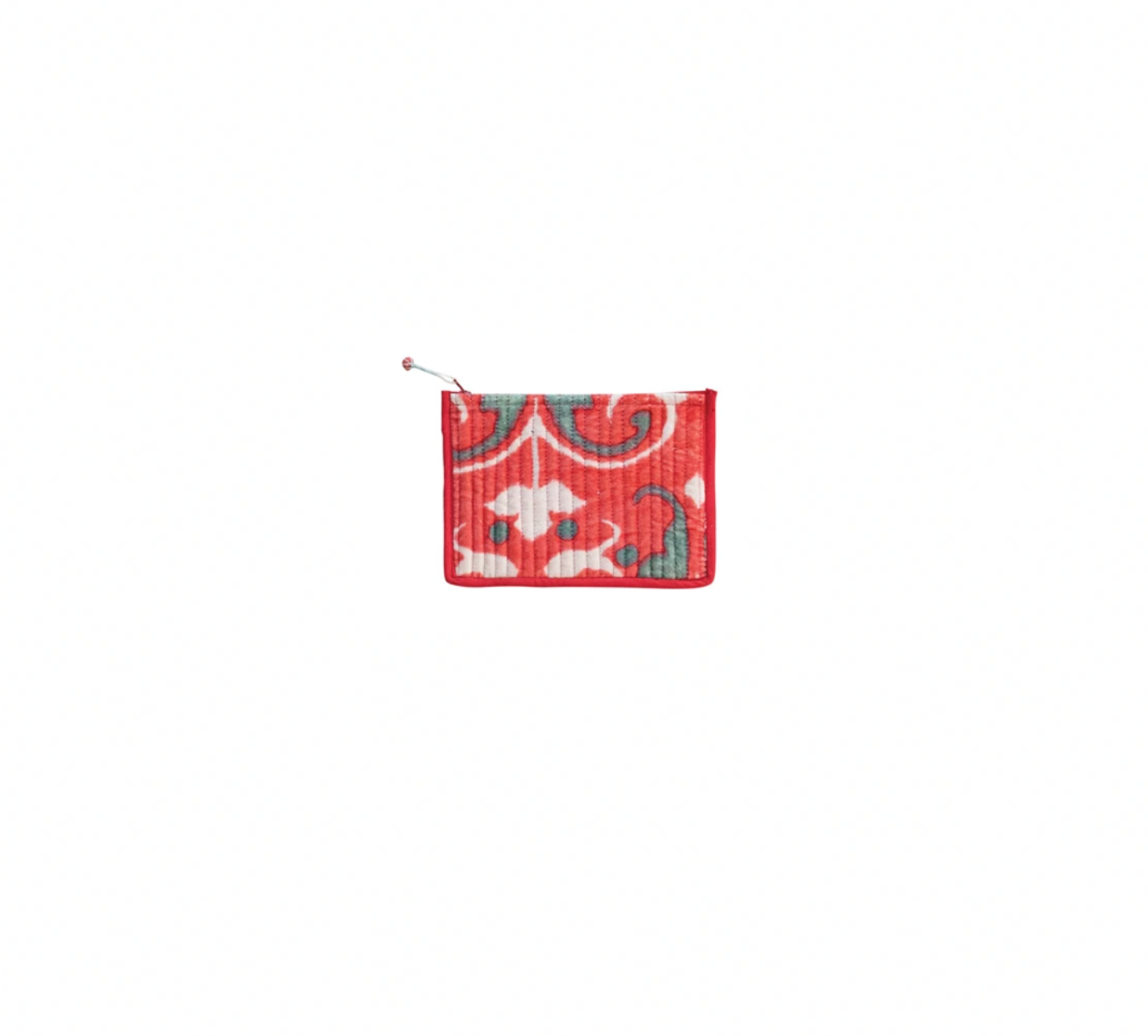 Cotton Velvet Zip Pouch - Salmon Pink - Creative Co Op - S&H