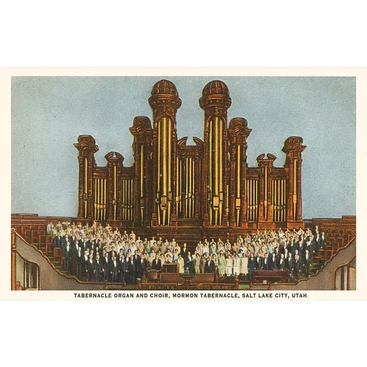 UT-69 Tabernacle Organ and Choir, Salt Lake City, Utah VinTag - S&He Image, Postcard - Found Image Press