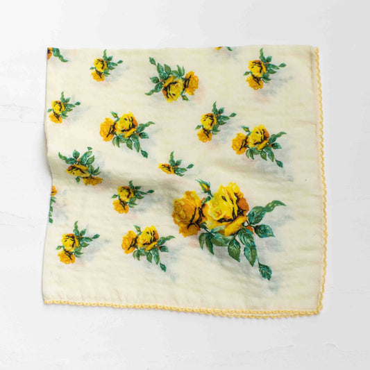 Vintage Rose Print Cotton Rayon Scarf - 2 Colors - Tiepology