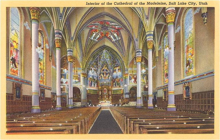 UT-171 Cathedral of the Madeleine, Salt Lake City, Utah VinTag - S&He Image, Postcard - Found Image Press