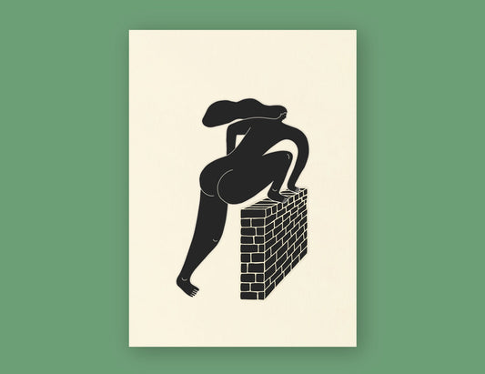 Climb Over Letterpress Art Print