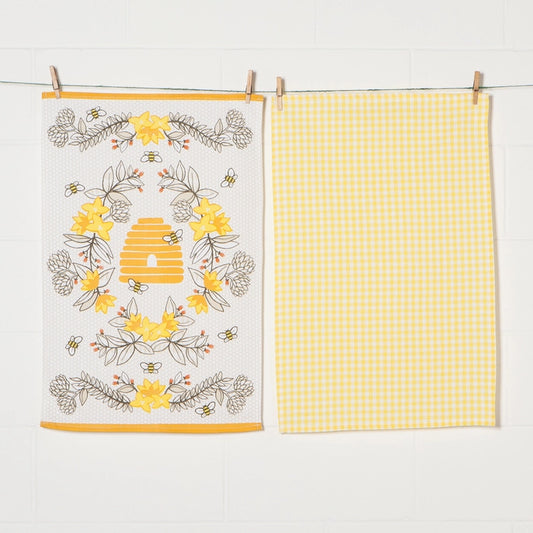 Bees Dishtowels Set of 2 - Now Designs by Dania