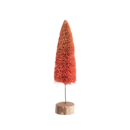 Bottle Brush Tree with Wood Base - Pink Ombre - 3 Sizes - Cody Foster - S&H