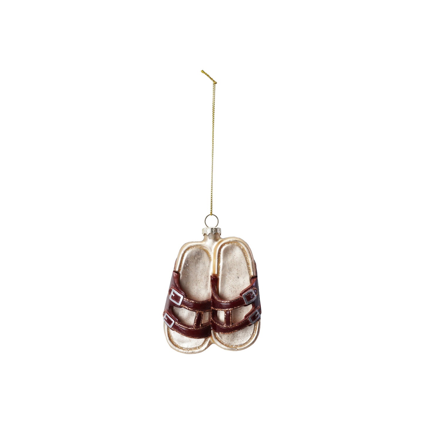 Glittery Glass Sandals Ornament - Creative Co Op - S&H