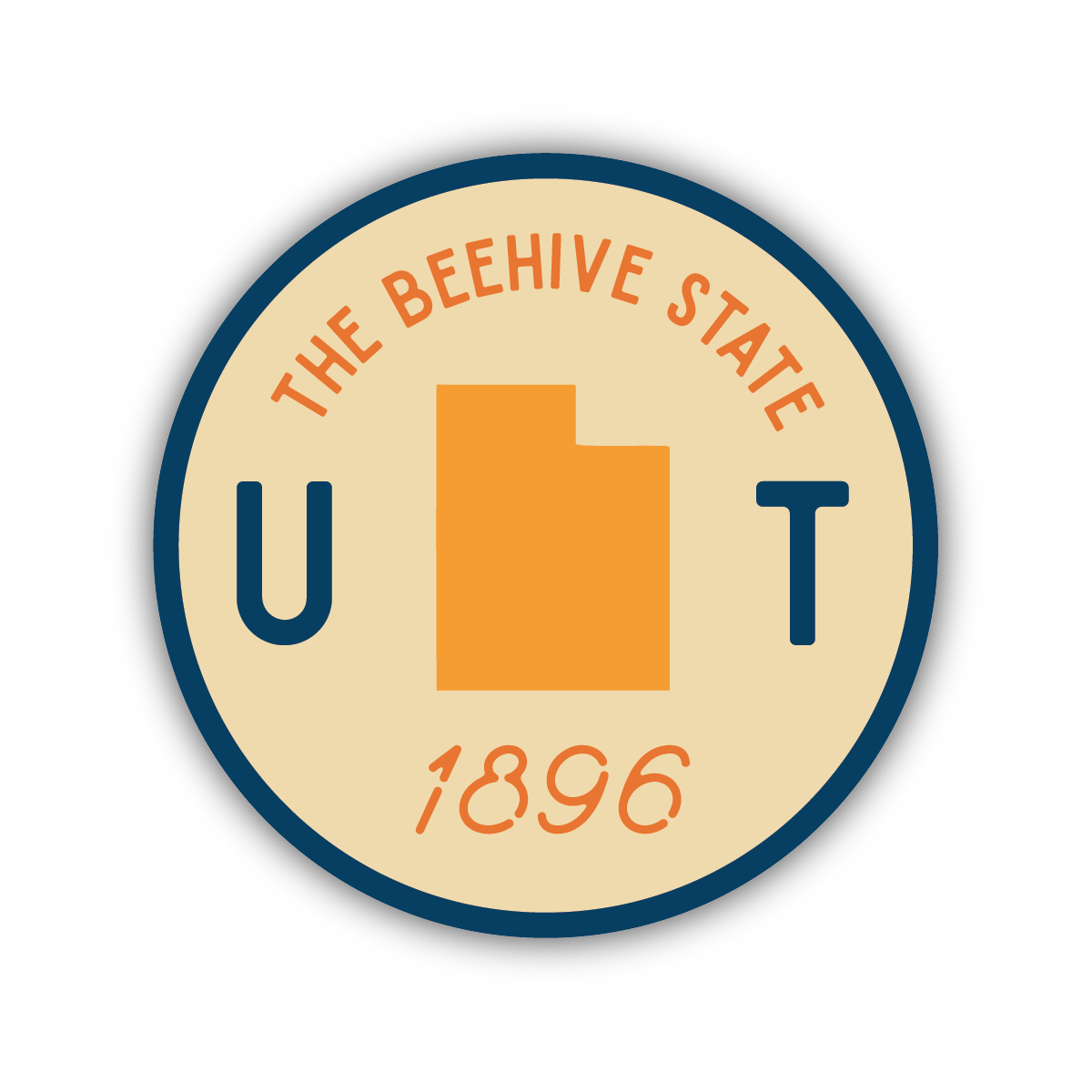 Utah Est. Circle Crest - Sticker