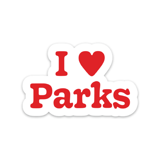 I LOVE Parks Sticker