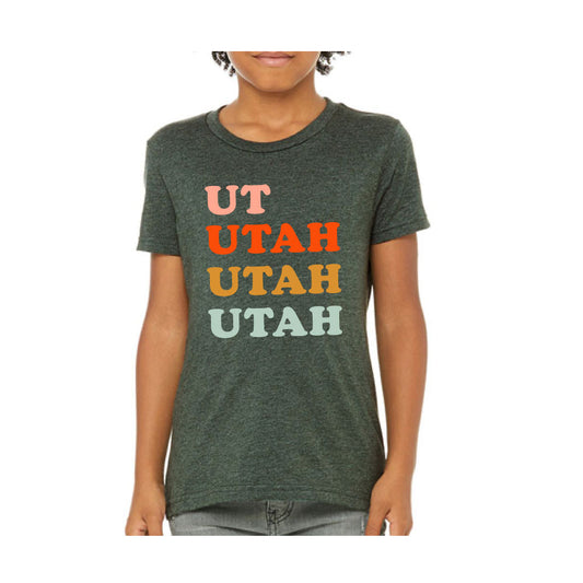 UT Utah Utah Utah Forest Kids T-Shirt