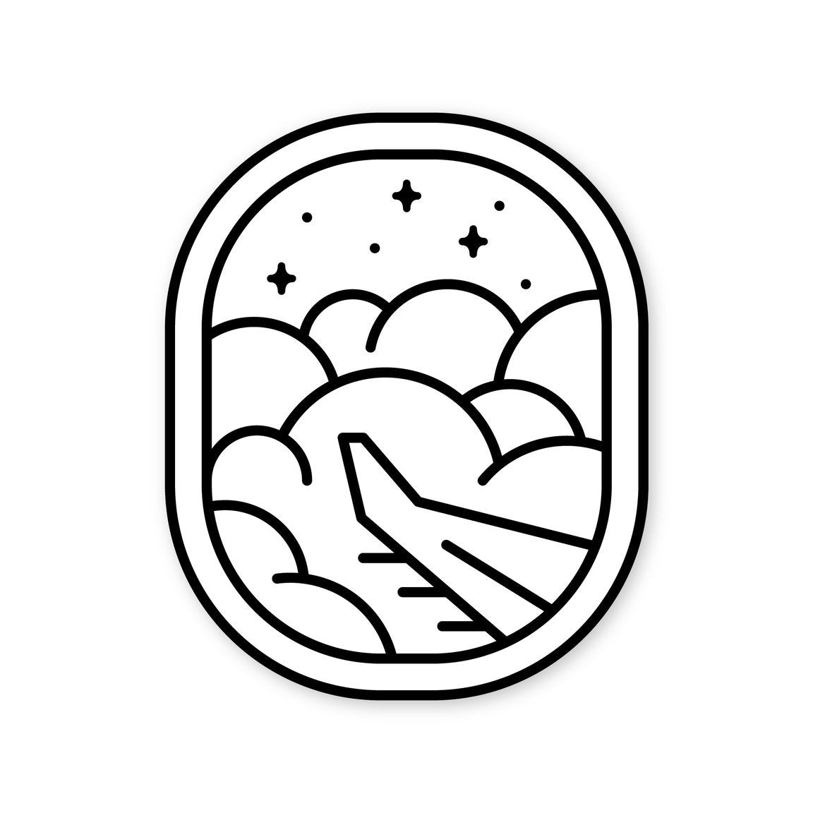 Airplane Window Red Eye Sticker - Fell - S&H