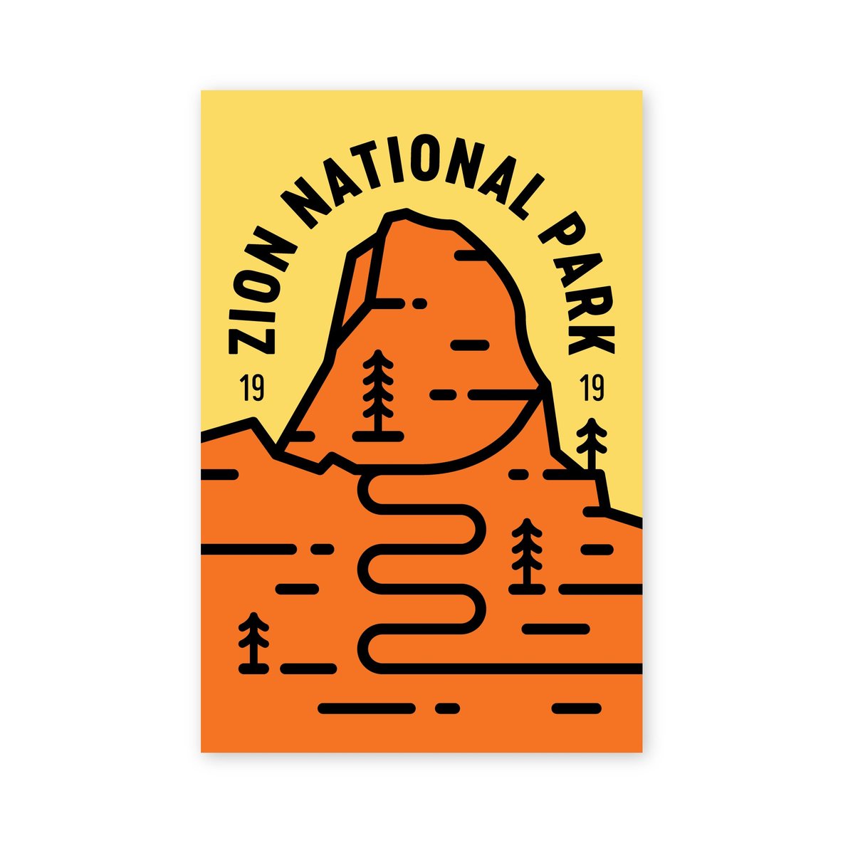Angels Landing - Zion Postcard - Fell