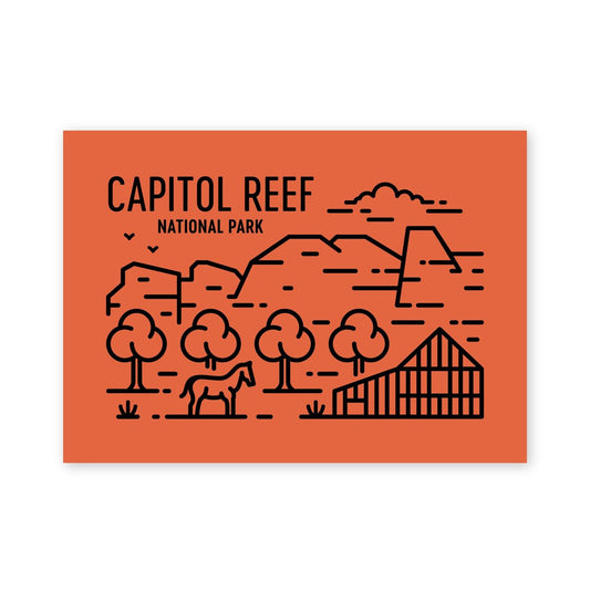 Capitol Reef National Park Postcard - Fell - S&H