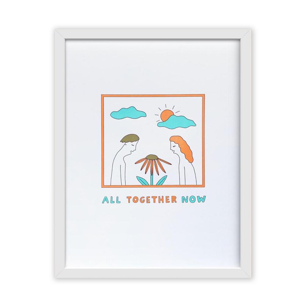 All Together Now Letterpress Art Print