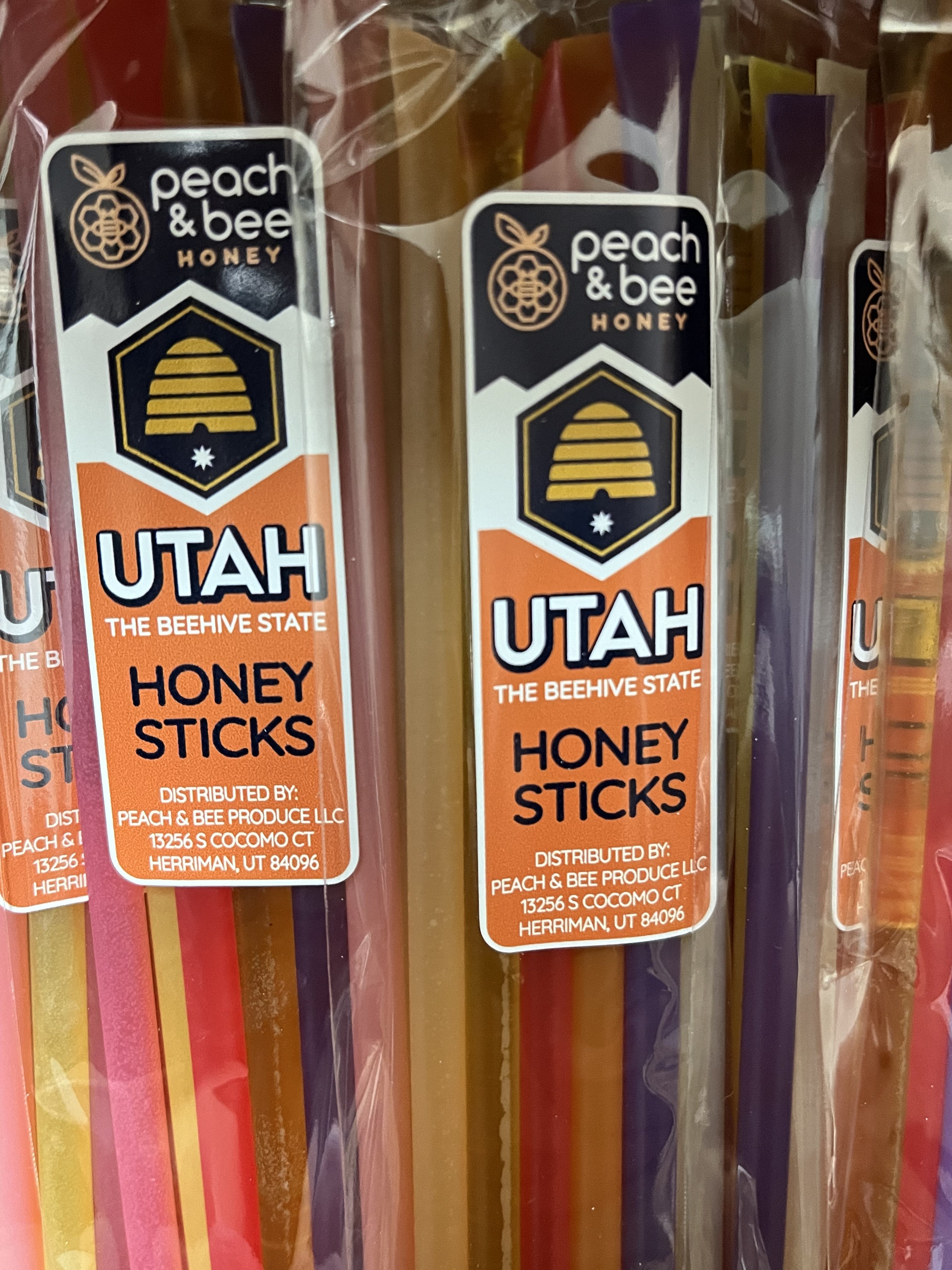 10-pack Honey Sticks - Peach and Bee Produce - Visit Salt Lake