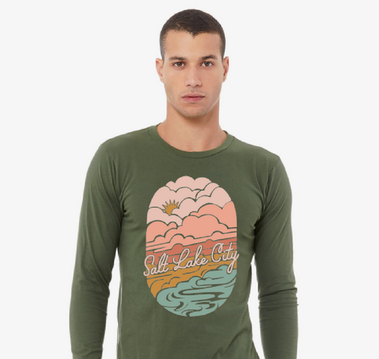 Salt Lake City Clouds Long Sleeve Unisex Shirt