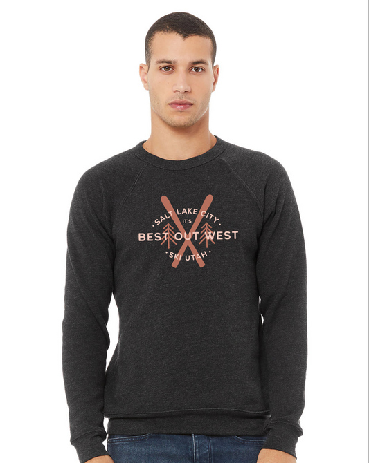 Ski Utah Heather Dark Grey Super Soft Sweatshirt