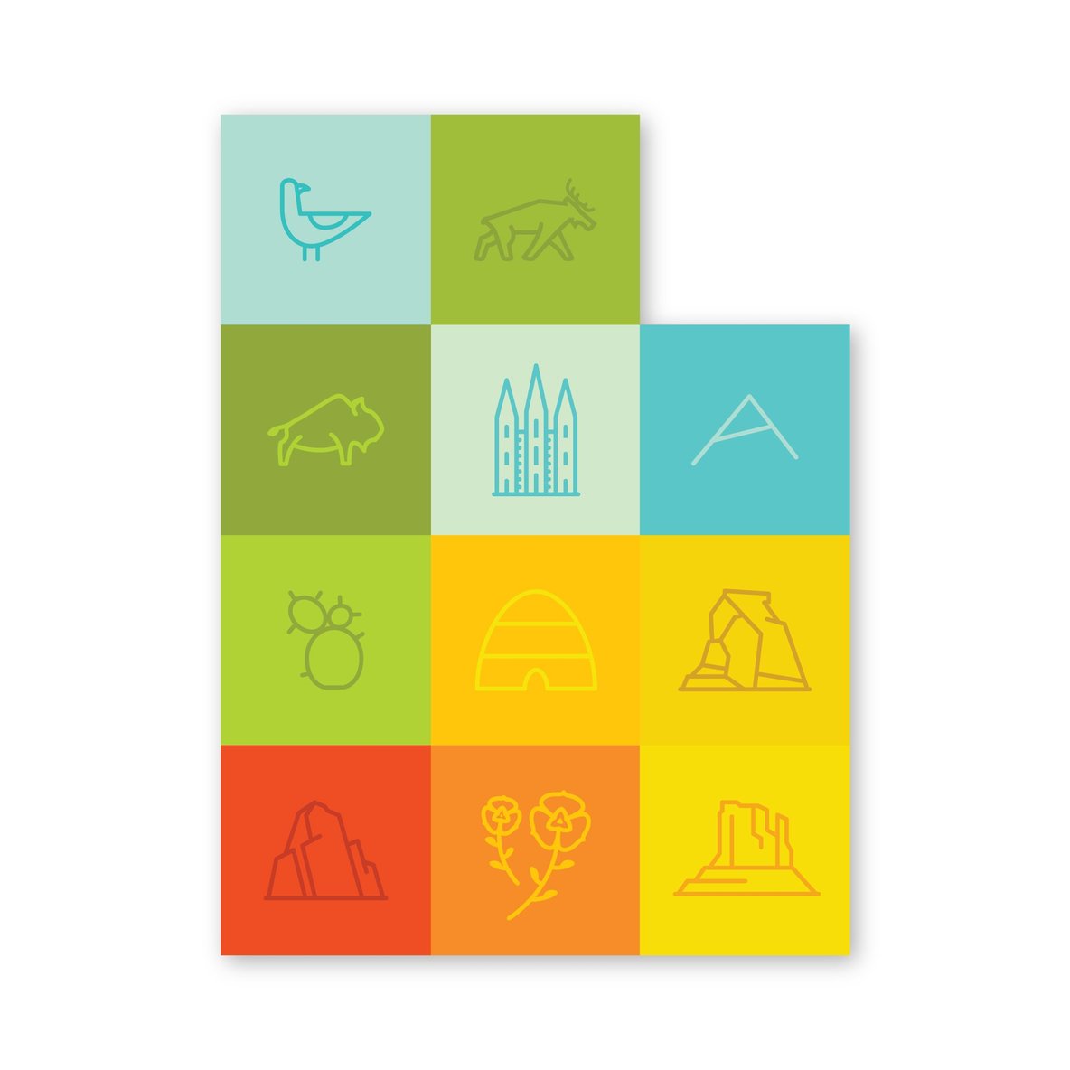 Utah Squares Sticker - Fell