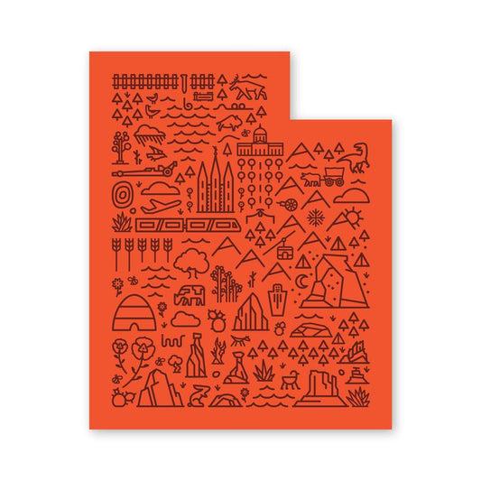 Utah Map Sticker - Fell