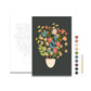 Flower Bouquet Meditative Art Paint by Number Kit Kit + Magnetic Frame