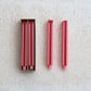 Unscented Present Taper Candles in Pink & Red -  2 Size Options - Creative Co Op - S&H
