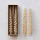 Unscented Tree Taper Candles in Eggnog -  2 Size Options - Creative Co Op - S&H