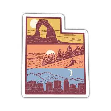 Layers of Utah Sticker - Bozz Prints