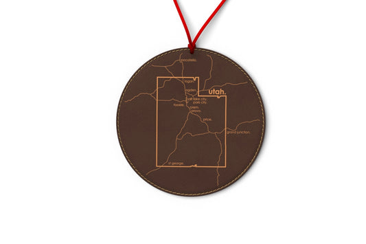 Utah State Map Ornament