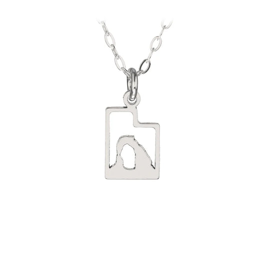 Delicate Arch Cut-Out Utah Necklace - Bearded Jeweler