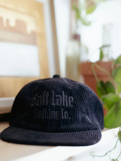 Black Corduroy Cap - Salt Lake Clothing Co