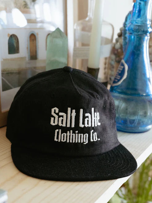 Black Linen Cap - Salt Lake Clothing Co