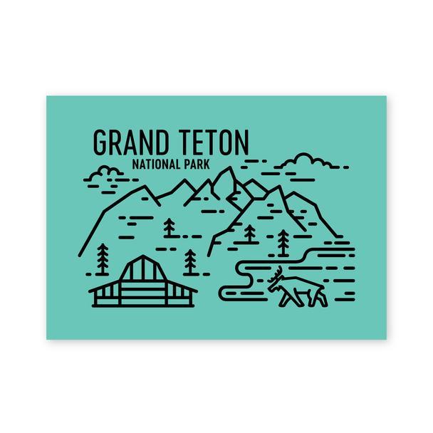 Grand Teton National Park Postcard - Fell - S&H