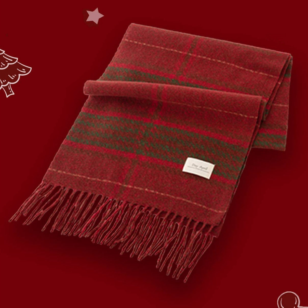 The Mistletoe Plaid Scarf - Sweetkama - S&H