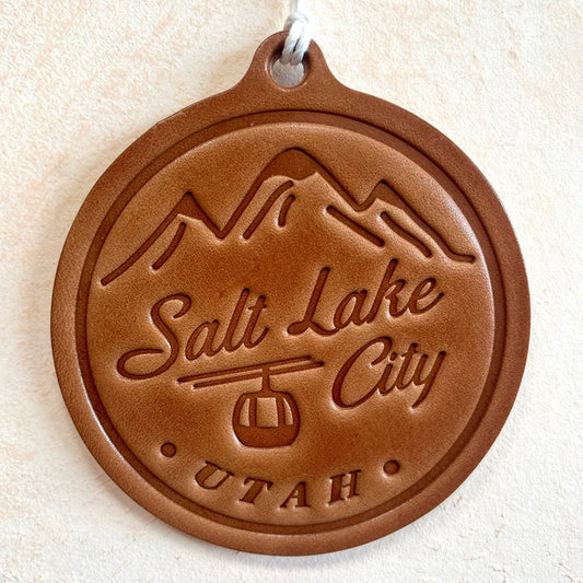 Salt Lake City Leather Ornament