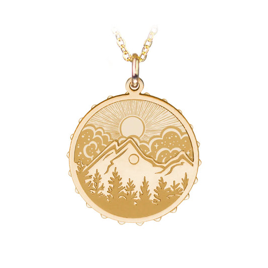 Nature's Journey Spinning Gold-Fill Necklace - The Bearded Jeweler