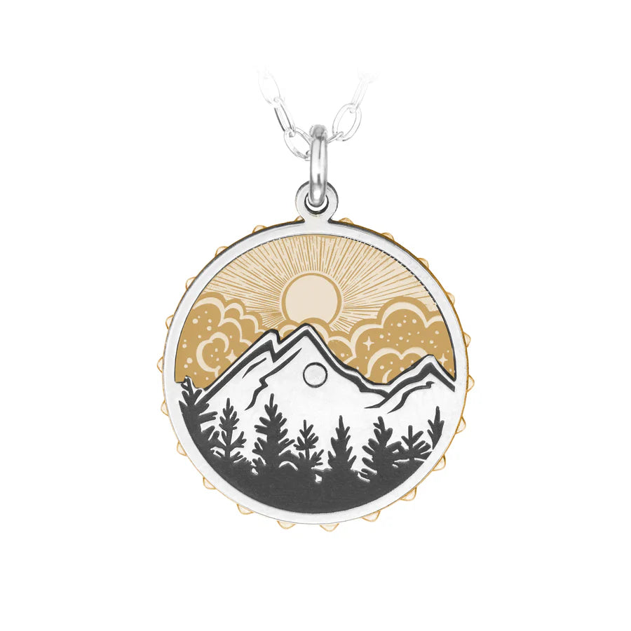 Nature's Journey Spinning Sterling Silver and Gold-Fill Necklace - The Bearded Jeweler